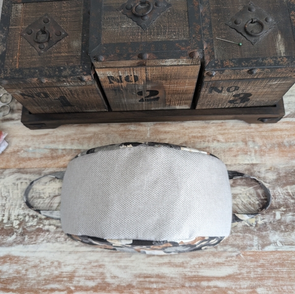 Hand Crafted Sling Basket, Gray, Black, Tan - Picture 6 of 6